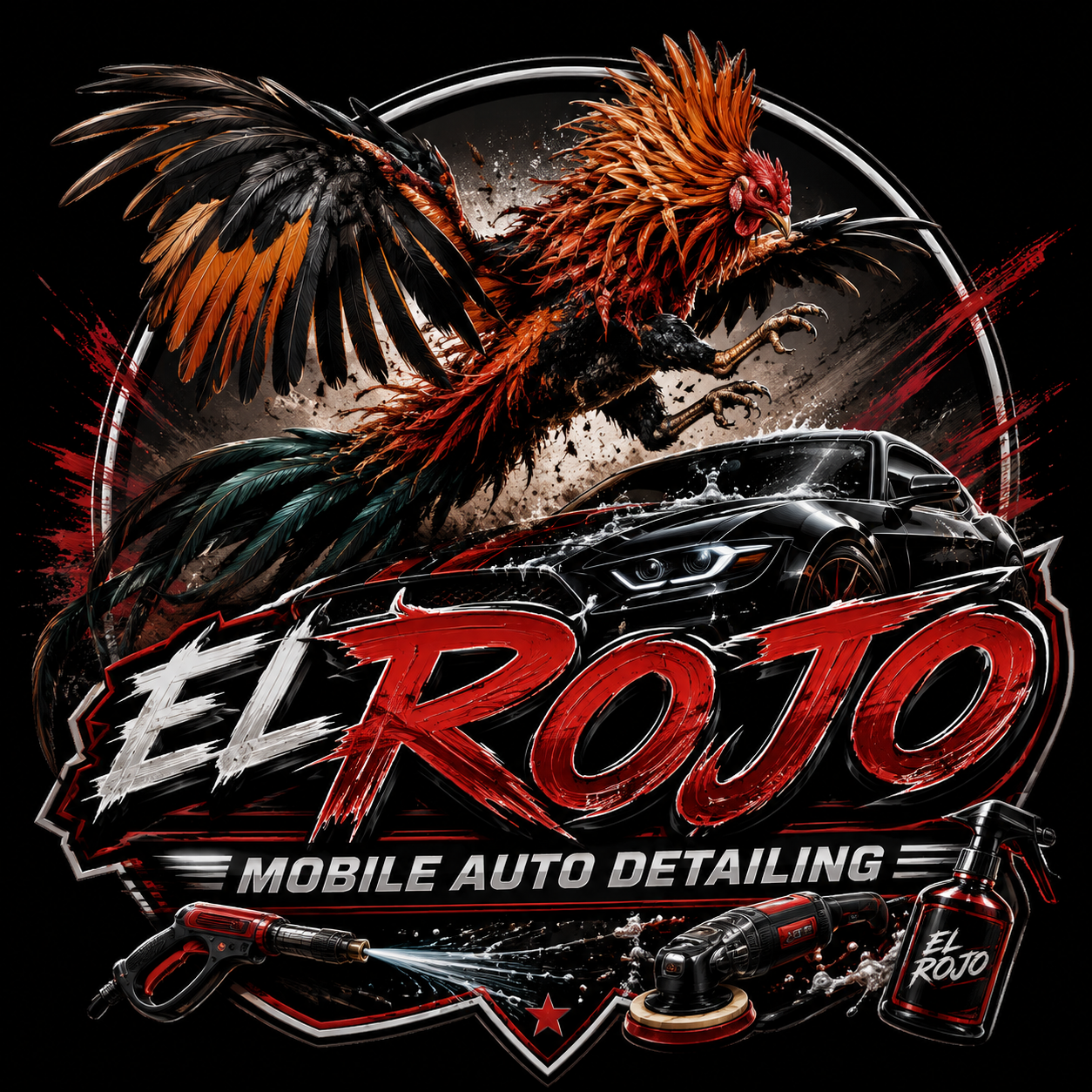 Original El Rojo Mobile Auto Detailing logo